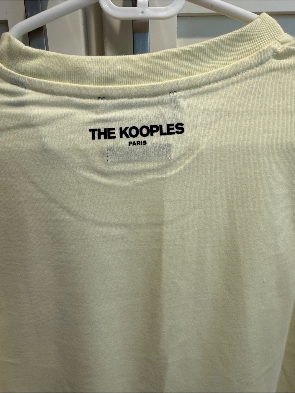 NWT The Kooples Men’s Light Yellow Graphic Crew Neck Tee